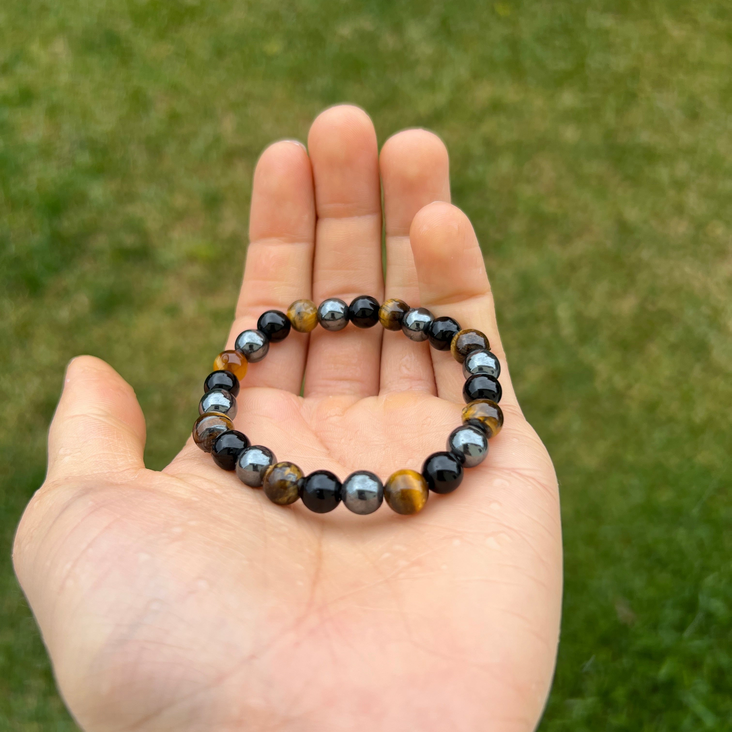 Pulseira Proteção 3 Pedras 8mm